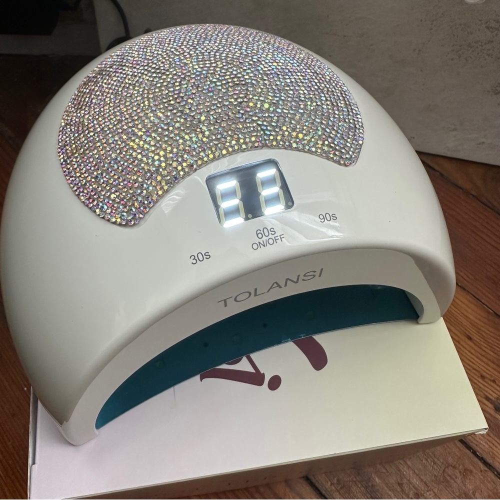 NIB New Tolansi 48W UV Light Bling Cordless Nail Lamp in White - Picture 7 of 15
